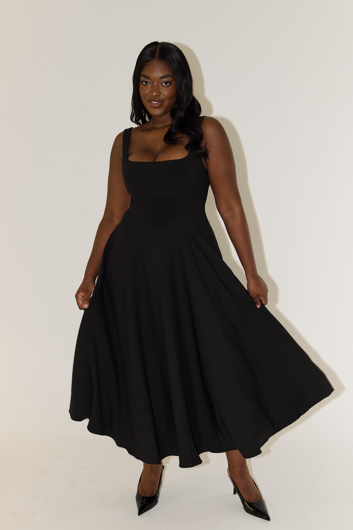 Joann | Women's Timeless Flowy Midi Dress – Midi, Flowy