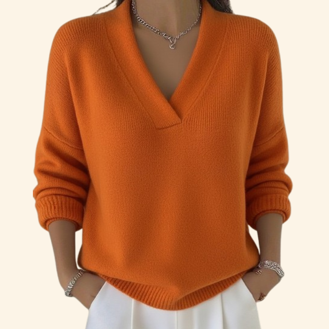 Carrie | Women's Soft Blouse V-Neck – V-Neck, Casual