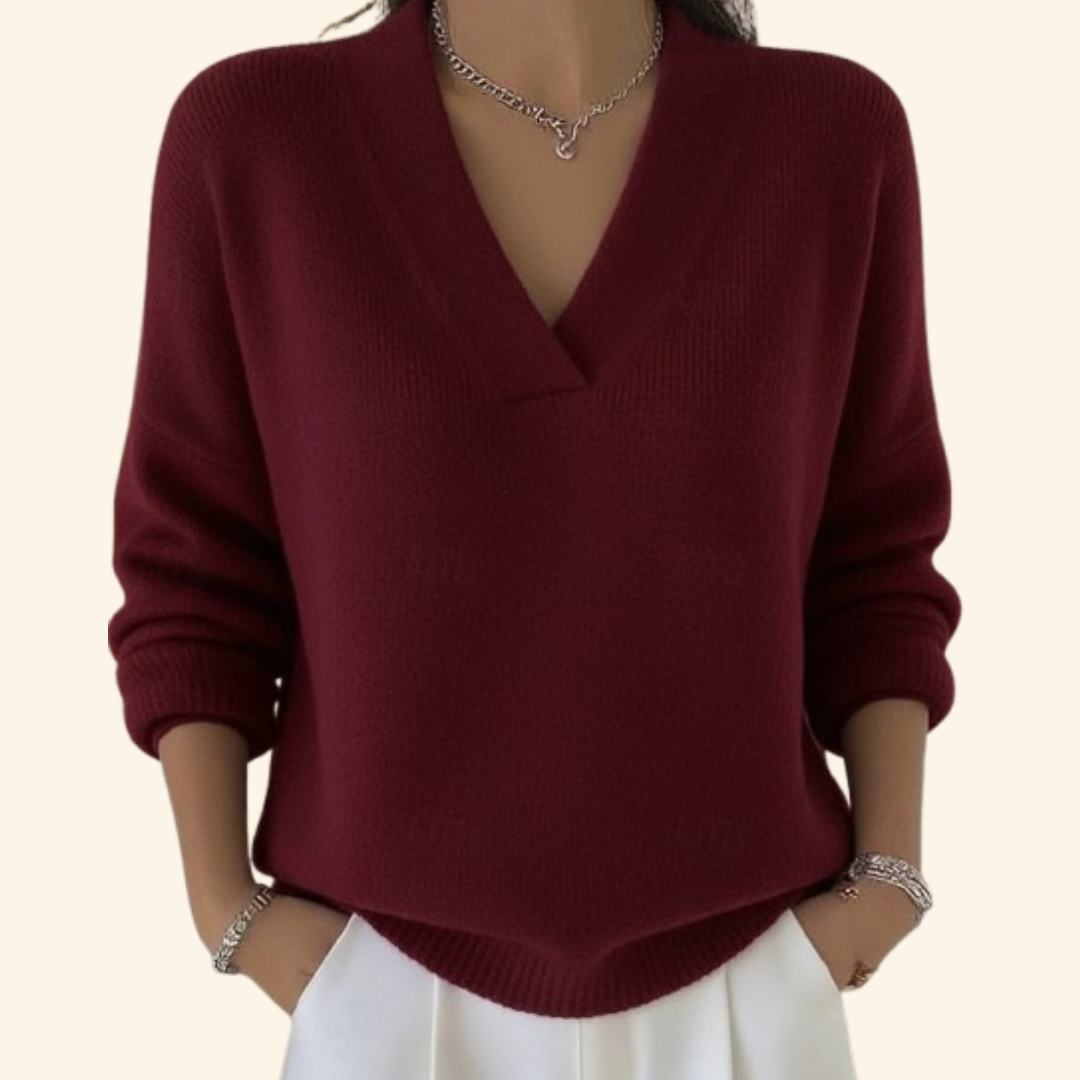 Carrie | Women's Soft Blouse V-Neck – V-Neck, Casual