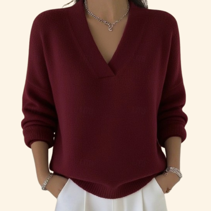 Carrie | Women's Soft Blouse V-Neck – V-Neck, Casual