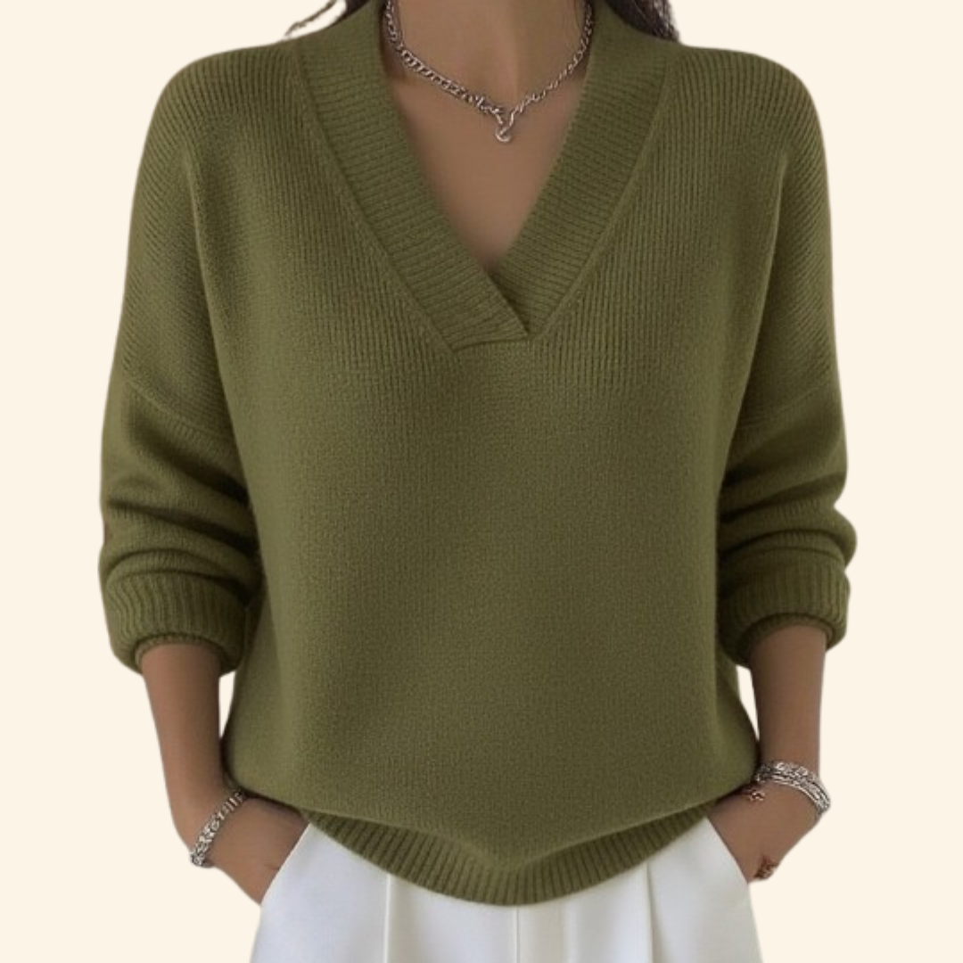 Carrie | Women's Soft Blouse V-Neck – V-Neck, Casual