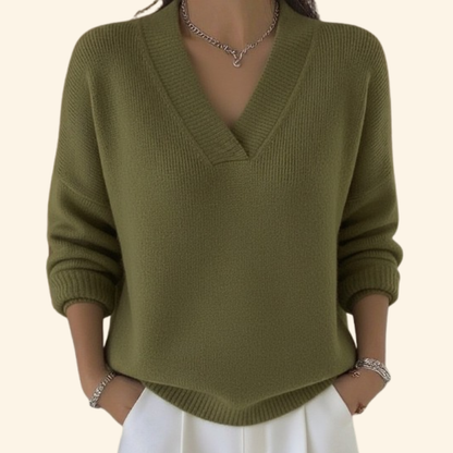 Carrie | Women's Soft Blouse V-Neck – V-Neck, Casual