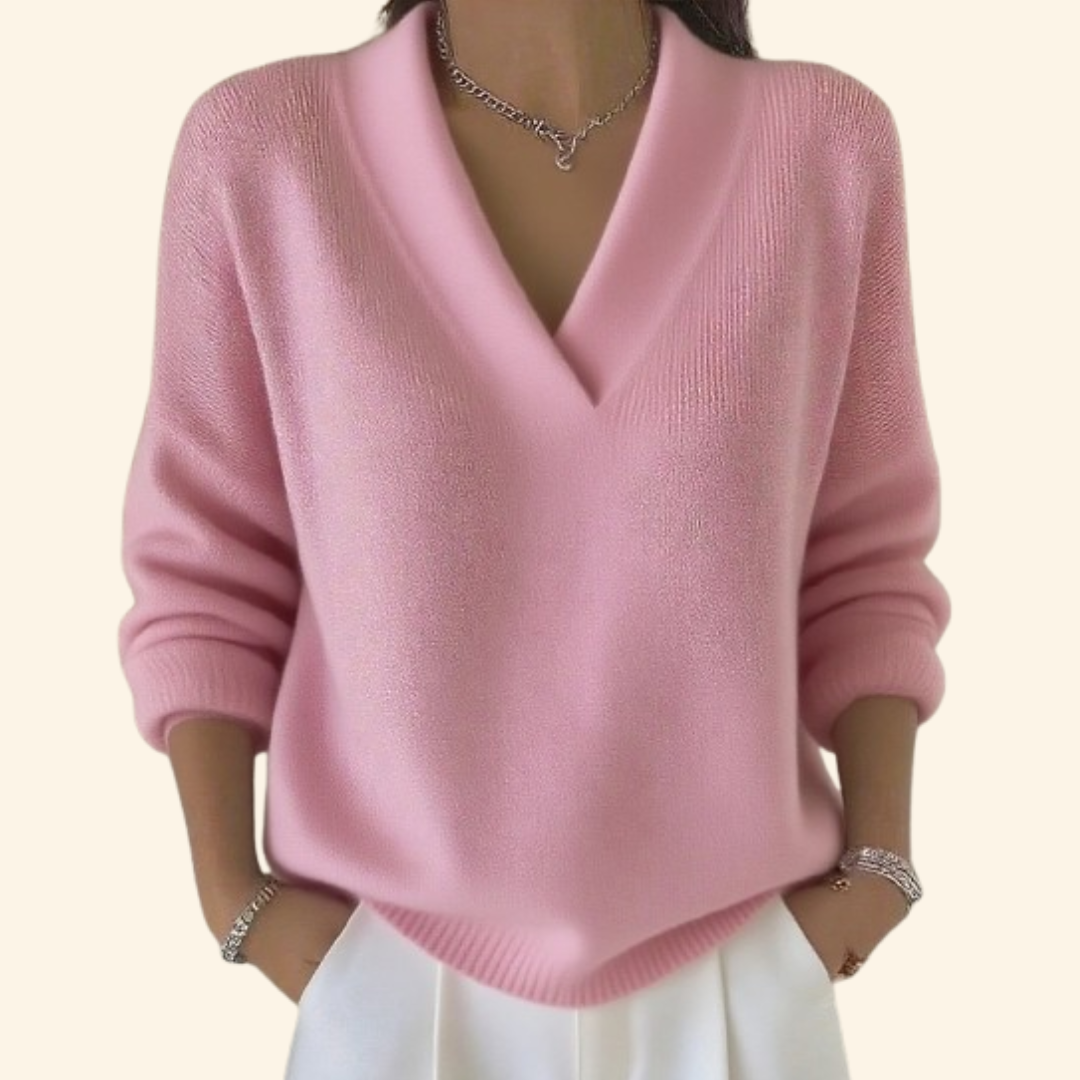 Carrie | Women's Soft Blouse V-Neck – V-Neck, Casual