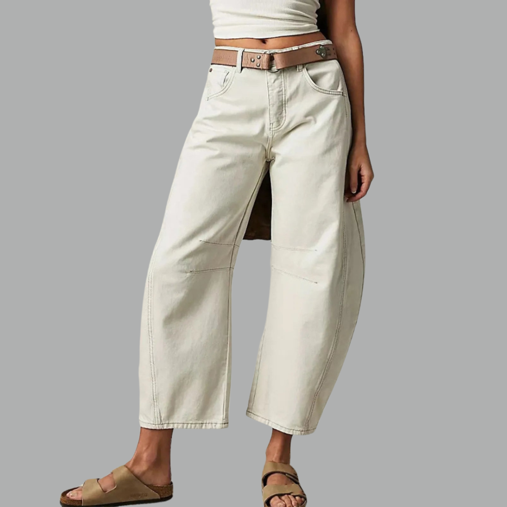 Somerset | Women's High Waist Barrel Leg Jeans Relaxed Fit Denim – Denim