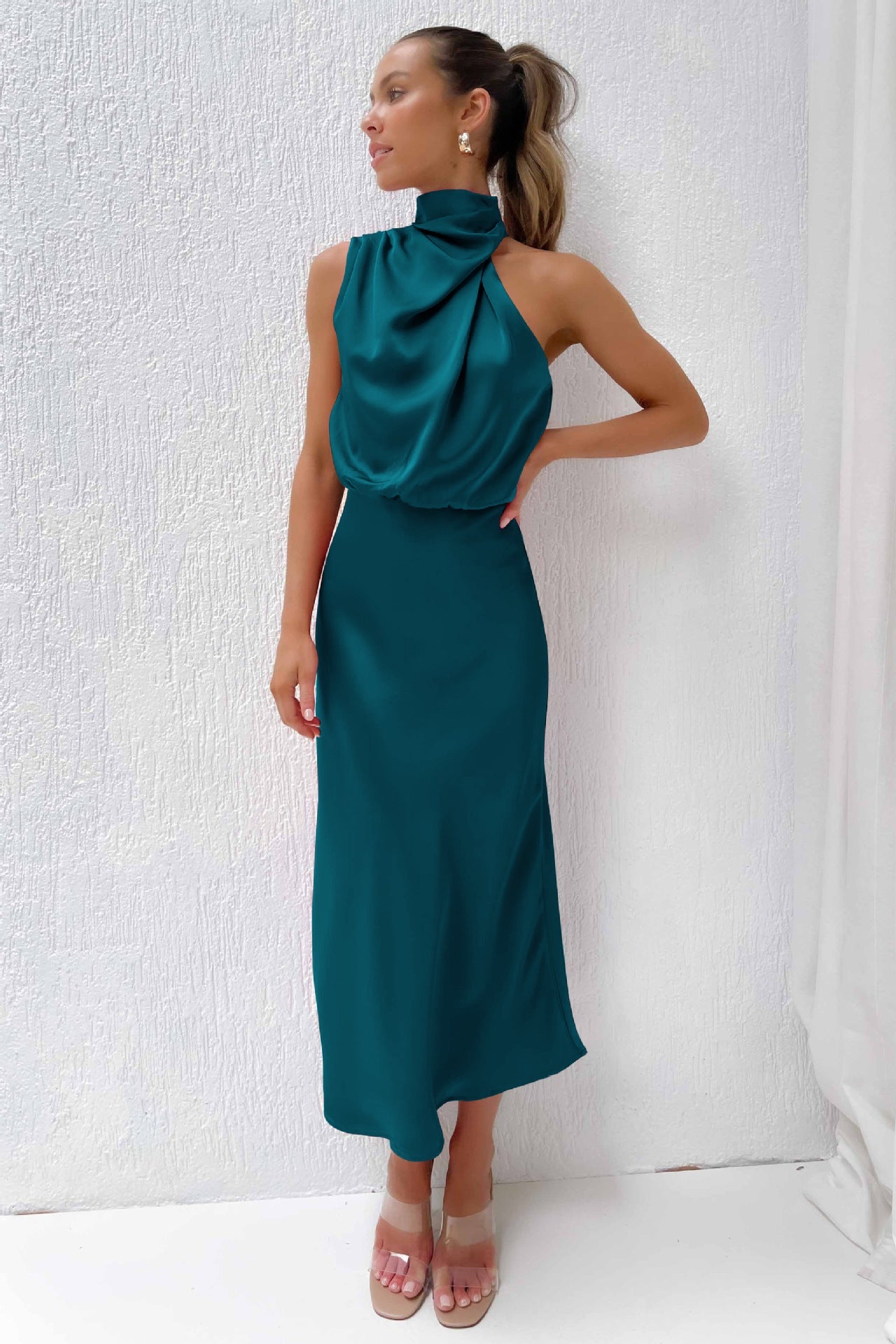 Amanda | Women's Elegant Halter Evening Dress – Elegant