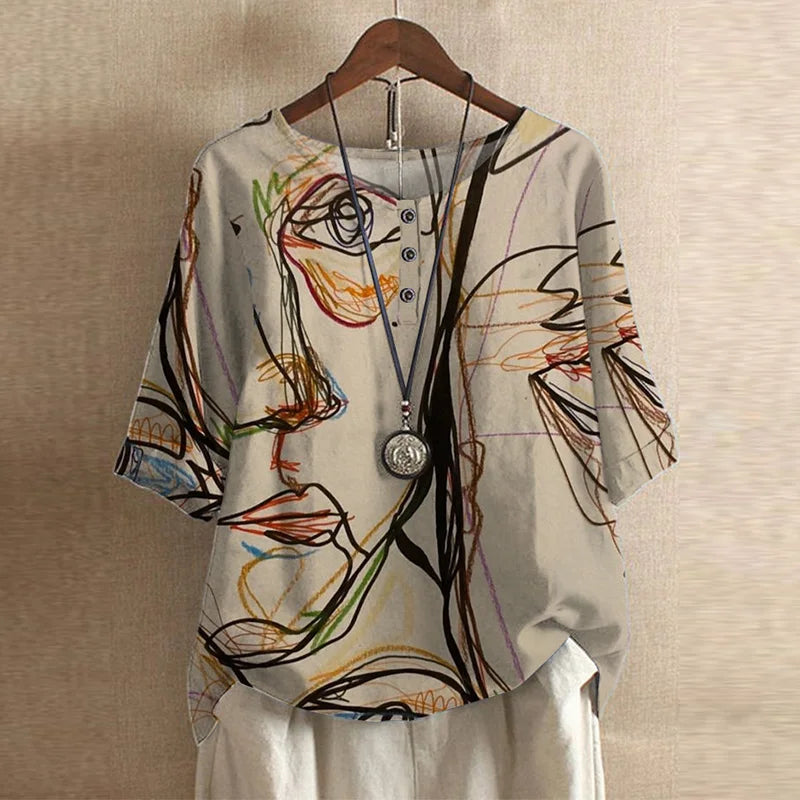 Laura | Women's Retro-Inspired Blouse – Retro, Casual