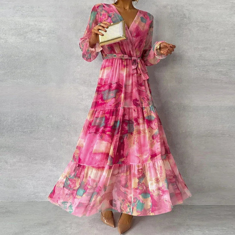 Emily | Women's Elegant Floral Handmade Dress – Floral Print, Elegant