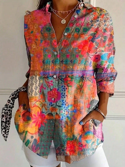 Audrey | Women's Colorful Blouse with Playful Print – Casual