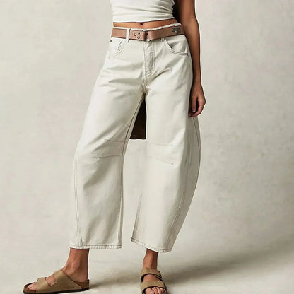 Elsie | Women's Wide Leg Cropped Trousers
