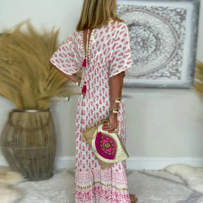 Daisy | Women's Boho Print Maxi Dress – Maxi, Boho