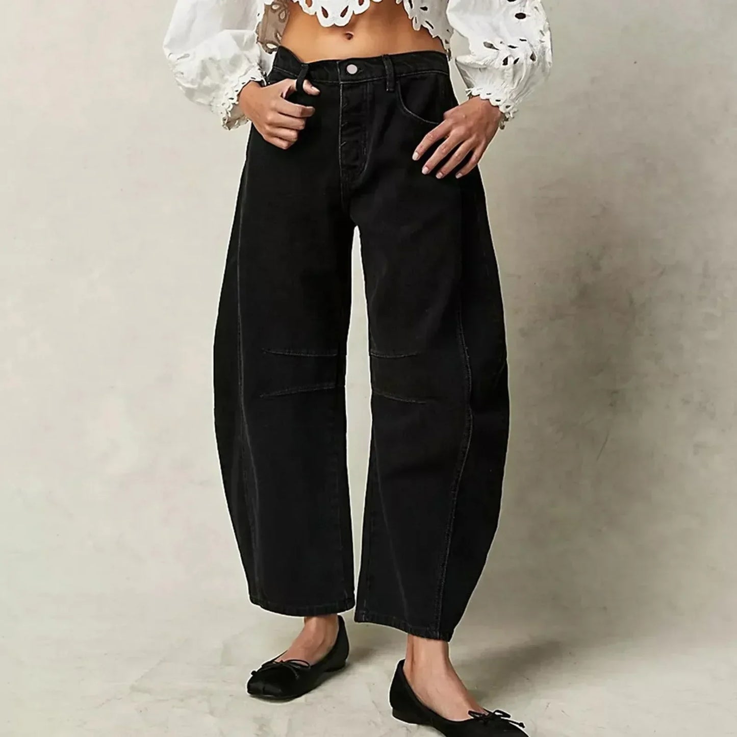 Elsie | Women's Wide Leg Cropped Trousers