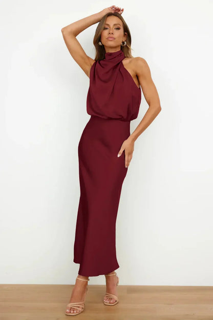 Amanda | Women's Elegant Halter Evening Dress – Elegant