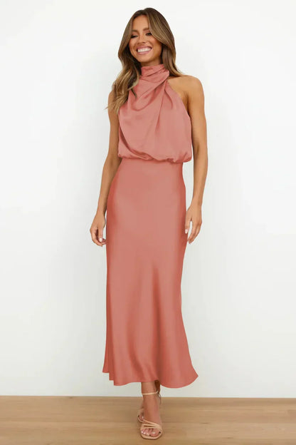 Amanda | Women's Elegant Halter Evening Dress – Elegant