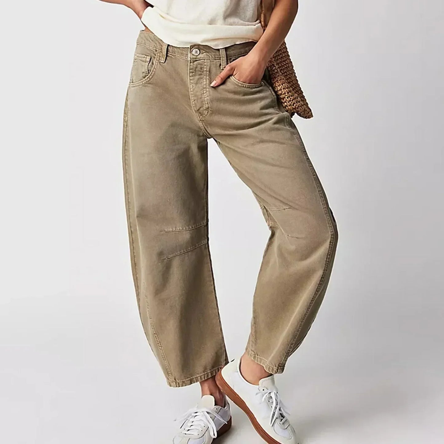Elsie | Women's Wide Leg Cropped Trousers