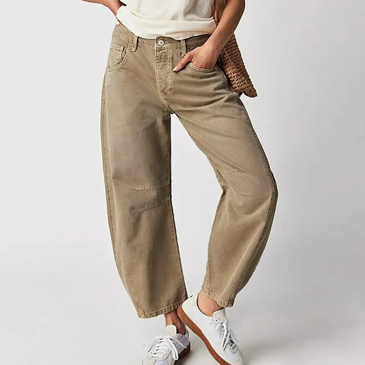Elsie | Women's Wide Leg Cropped Trousers