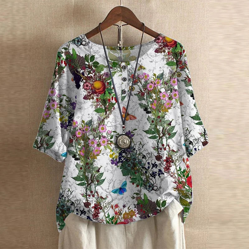 Laura | Women's Retro-Inspired Blouse – Retro, Casual
