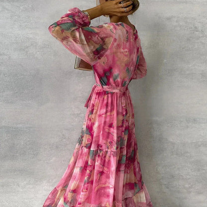 Emily | Women's Elegant Floral Handmade Dress – Floral Print, Elegant