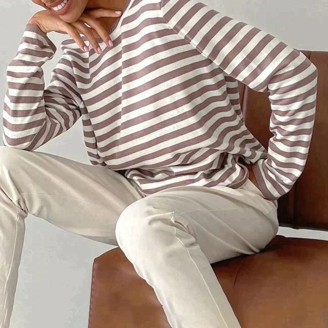 Sophie | Women's Elegant Striped Summer T-Shirt – Striped, Elegant