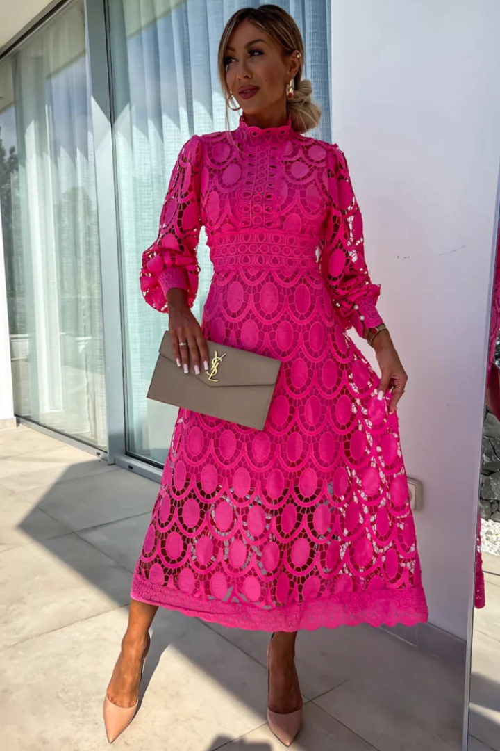 Sherry | Women's Elegant Lace Dress – Lace Detail, Elegant