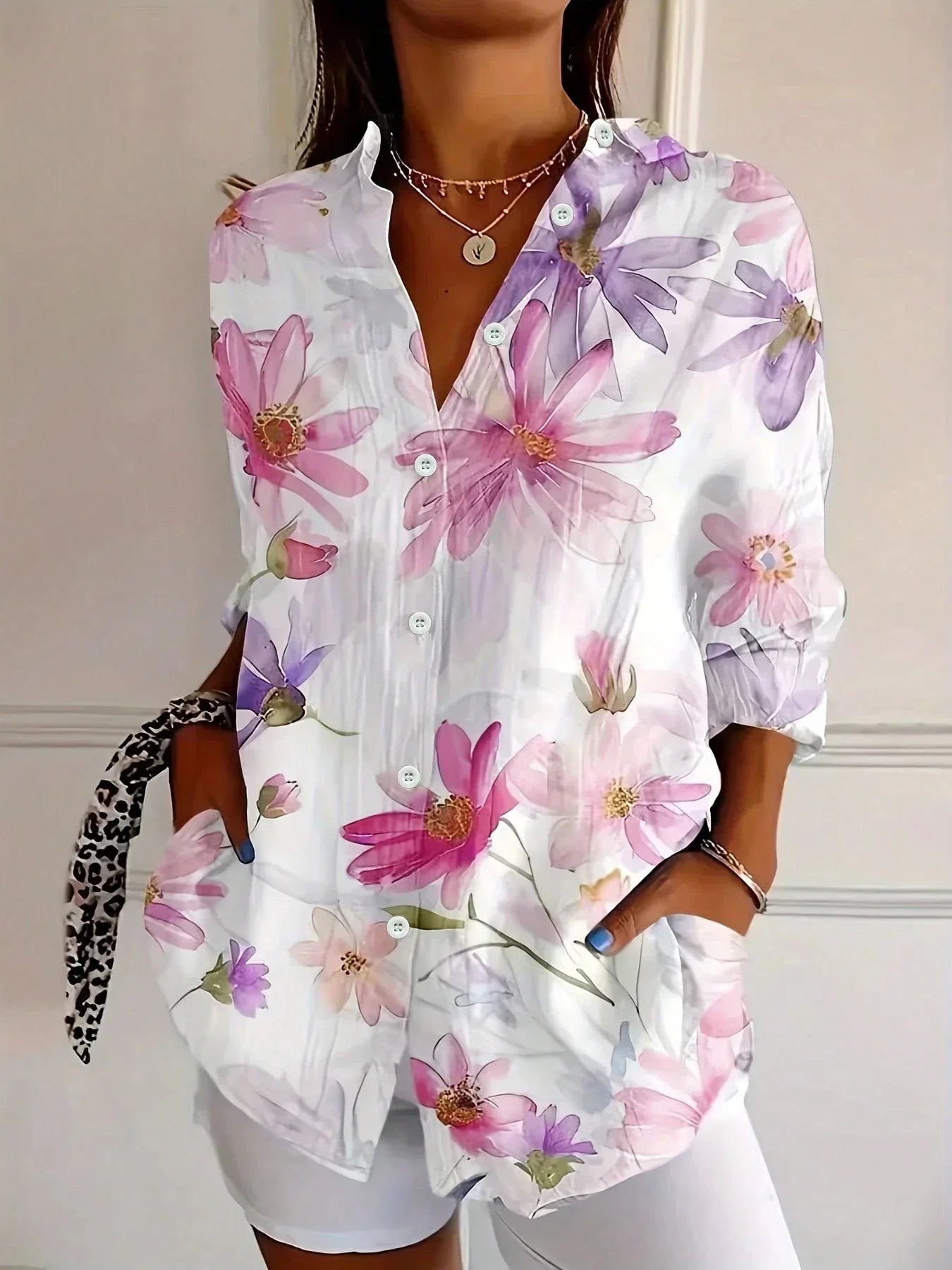 Audrey | Women's Colorful Blouse with Playful Print – Casual