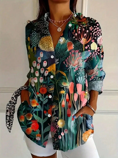 Audrey | Women's Colorful Blouse with Playful Print – Casual