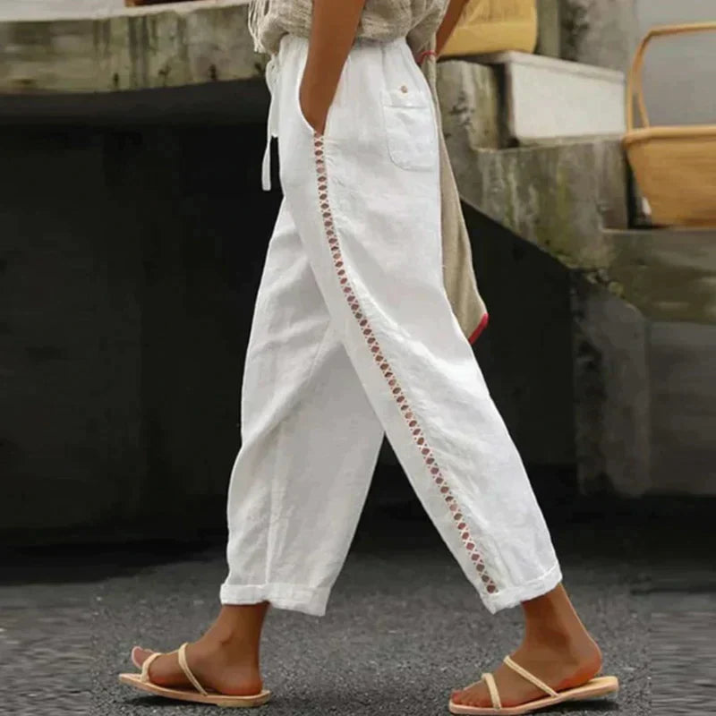 Stella | Women's Pants High Waist Tapered Leg Side Stripe