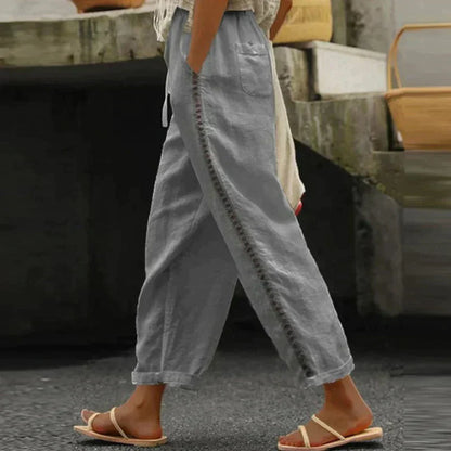 Stella | Women's Pants High Waist Tapered Leg Side Stripe