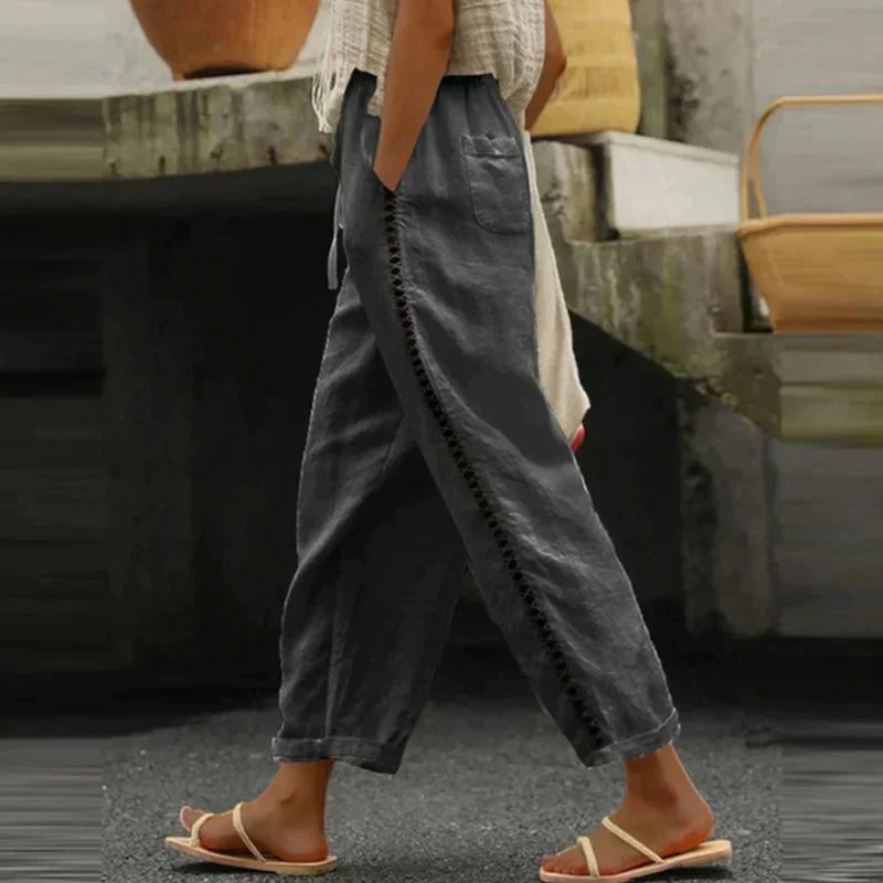 Stella | Women's Pants High Waist Tapered Leg Side Stripe