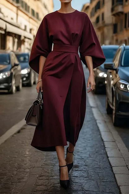 Juno | Women's Elegant Dress with Lantern Sleeves – Elegant
