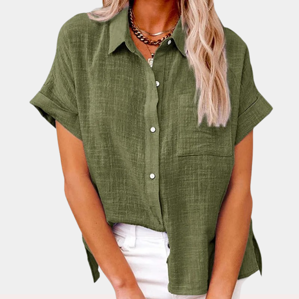 Judith | Women's Lightweight Shirt with Front Pocket – Classic