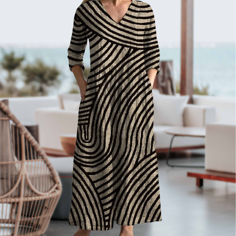 Shanice | Women's Vintage Striped dress – Striped