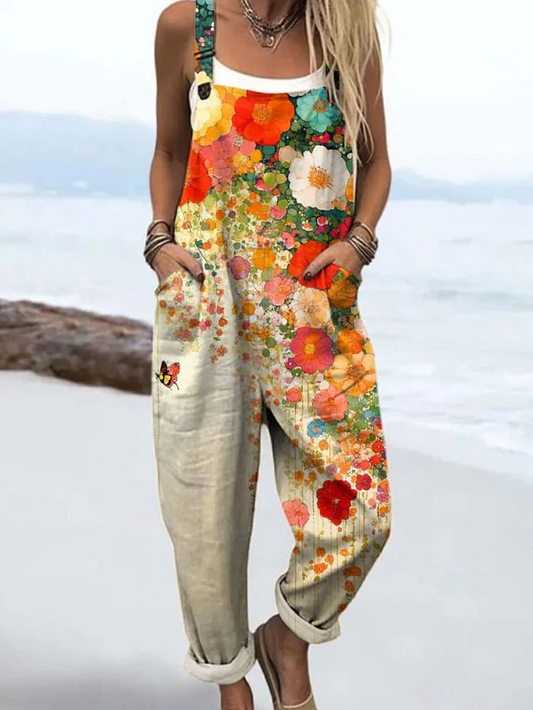 Holly | Women's Vintage Floral Jumpsuit for Women – Floral Print, One-Piece