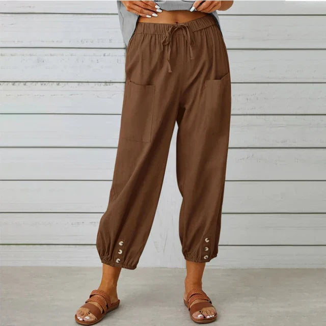 Brisa | Women's High Waist Relaxed Pants – Comfortable Fit