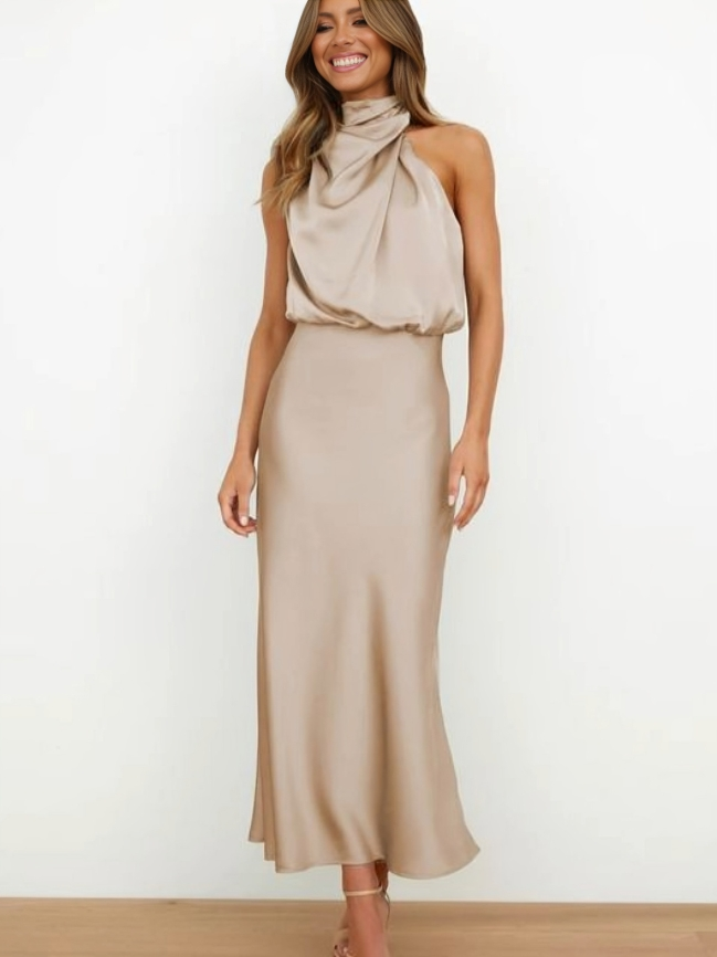 Amanda | Women's Elegant Halter Evening Dress – Elegant