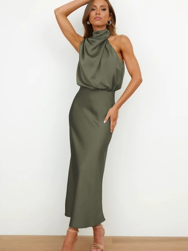 Amanda | Women's Elegant Halter Evening Dress – Elegant