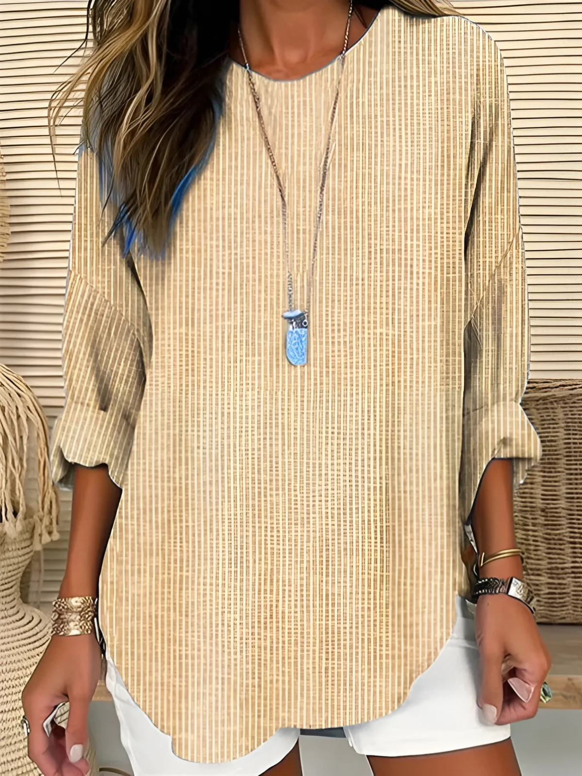 Bella | Women's Trendy Striped Blouse – Casual