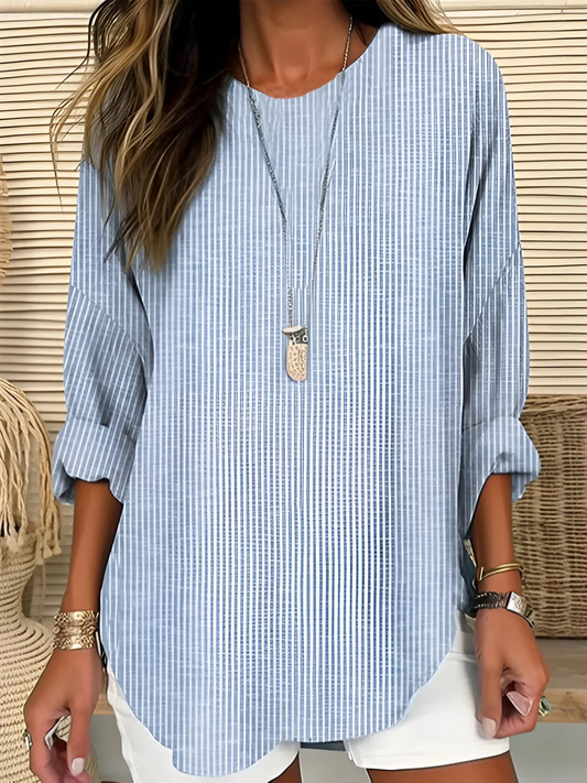 Bella | Women's Trendy Striped Blouse – Striped, Casual