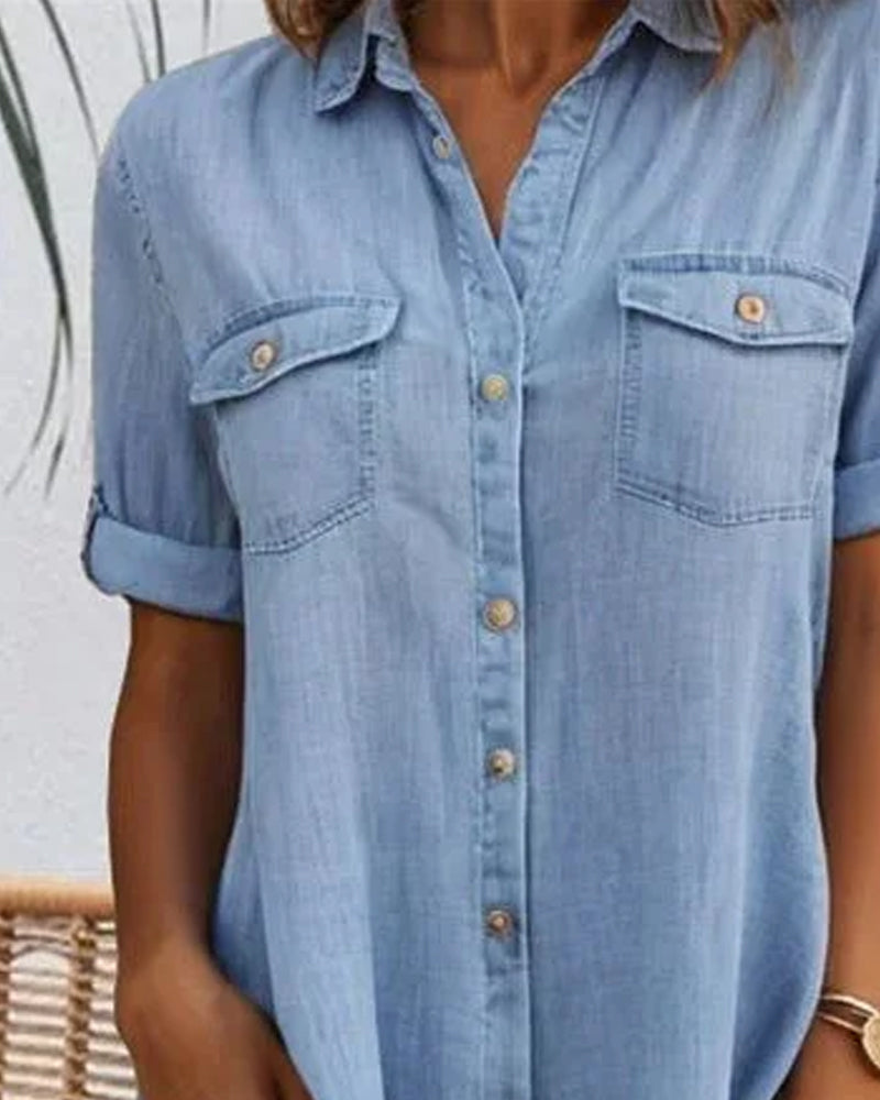 Luna | Women's Lightweight Denim-look Dress – Denim