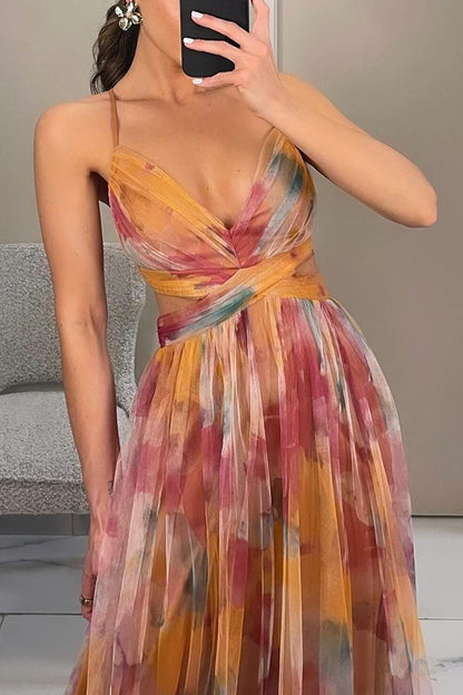 Jeda | Women's Beautiful Floral Print Maxi Dress – Maxi, Floral Print