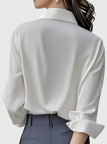 Janine | Women's Elegant Button Down Shirt with Concealed Placket – Elegant, Classic