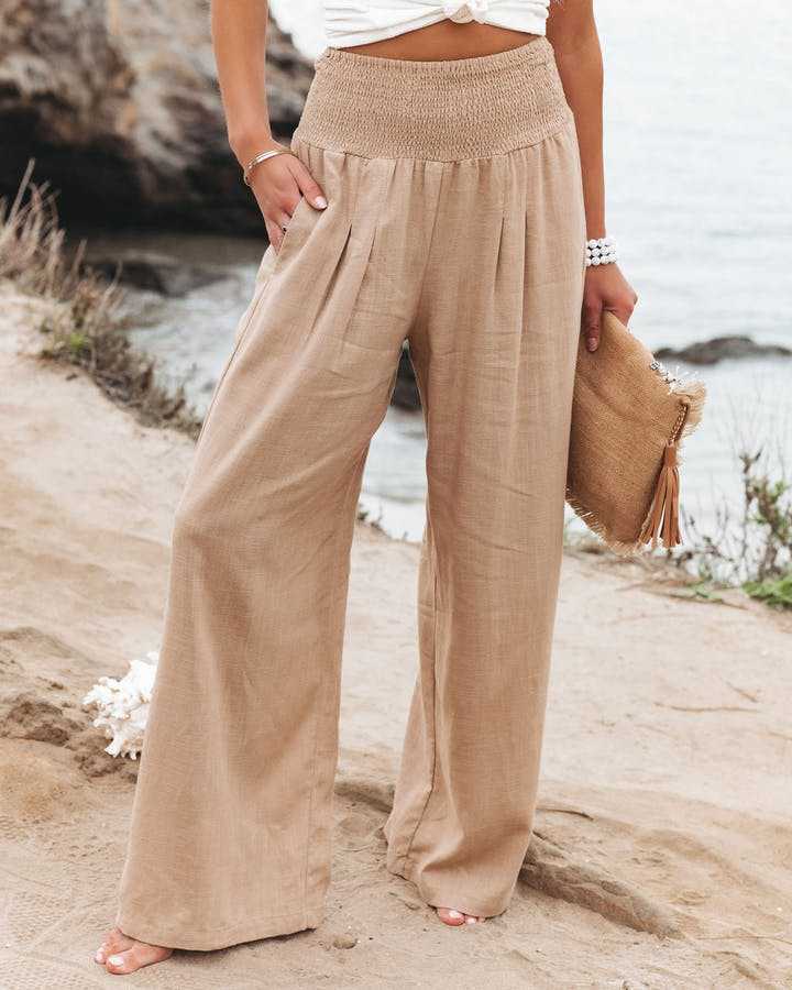 Jade | Women's Flowing Beach Pants with Wide Legs – Comfortable Fit