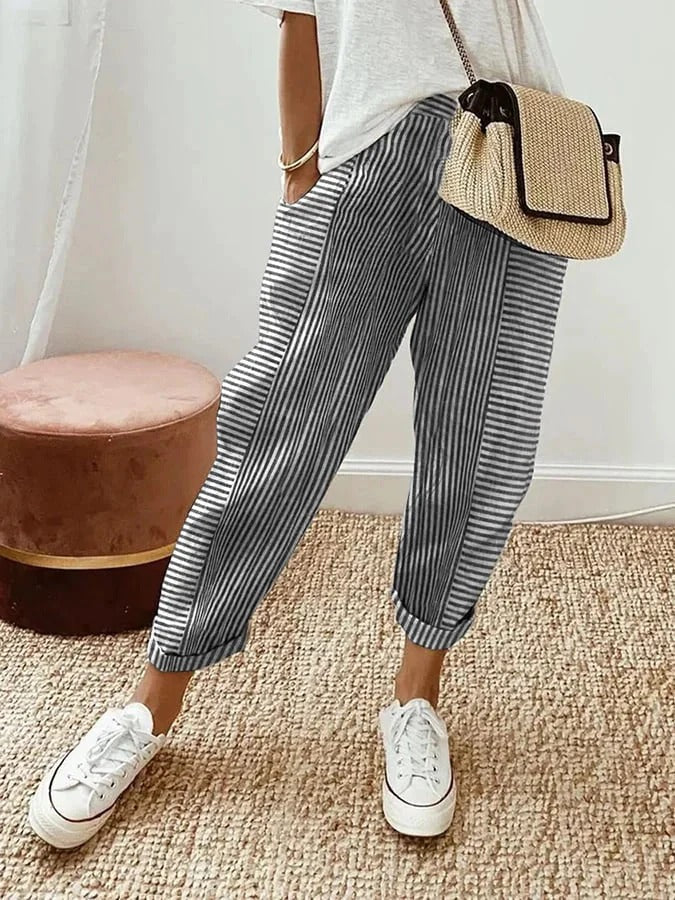 Monette | Women's Striped Pants – Striped, Comfortable Fit