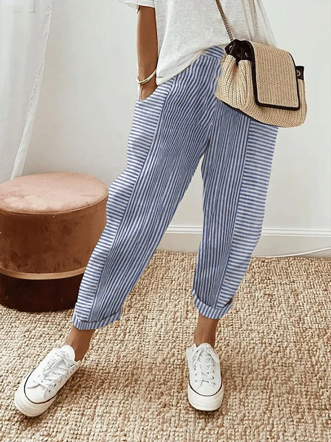 Monette | Women's Striped Pants – Striped, Comfortable Fit