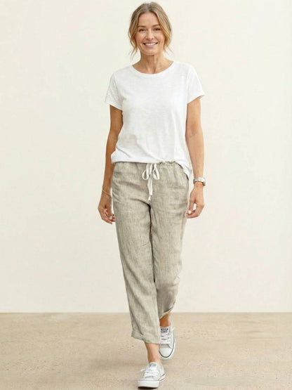 Gerlin | Women's Casual Drawstring Straight-Leg Casual Pants