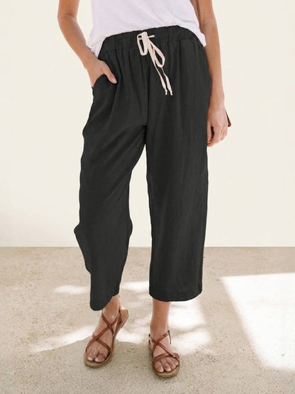 Gerlin | Women's Casual Drawstring Straight-Leg Casual Pants