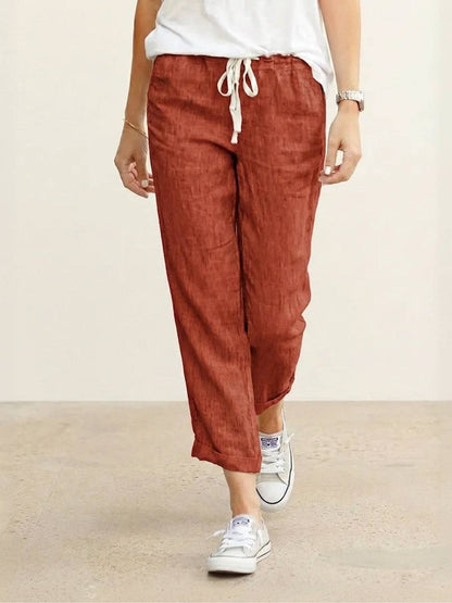 Gerlin | Women's Casual Drawstring Straight-Leg Casual Pants