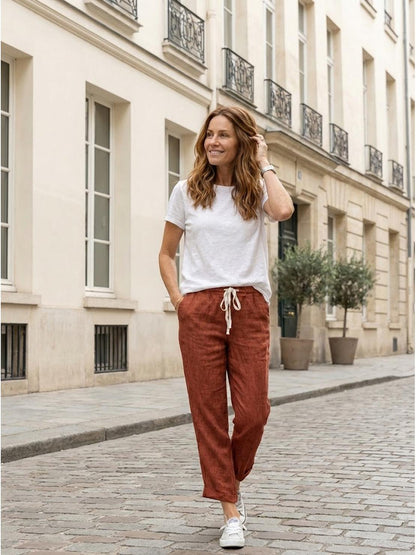 Gerlin | Women's Casual Drawstring Straight-Leg Casual Pants