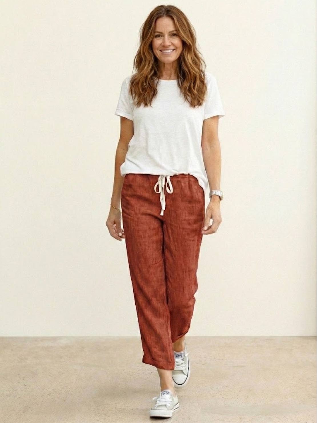 Gerlin | Women's Casual Drawstring Straight-Leg Casual Pants