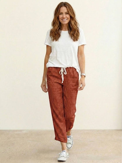 Gerlin | Women's Casual Drawstring Straight-Leg Casual Pants