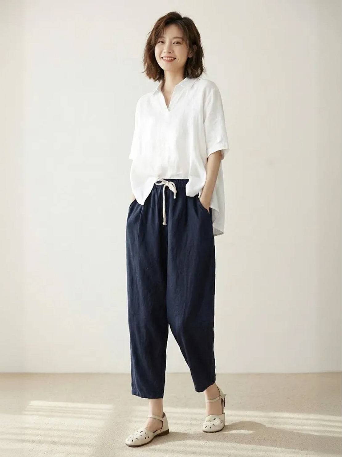 Gerlin | Women's Casual Drawstring Straight-Leg Casual Pants